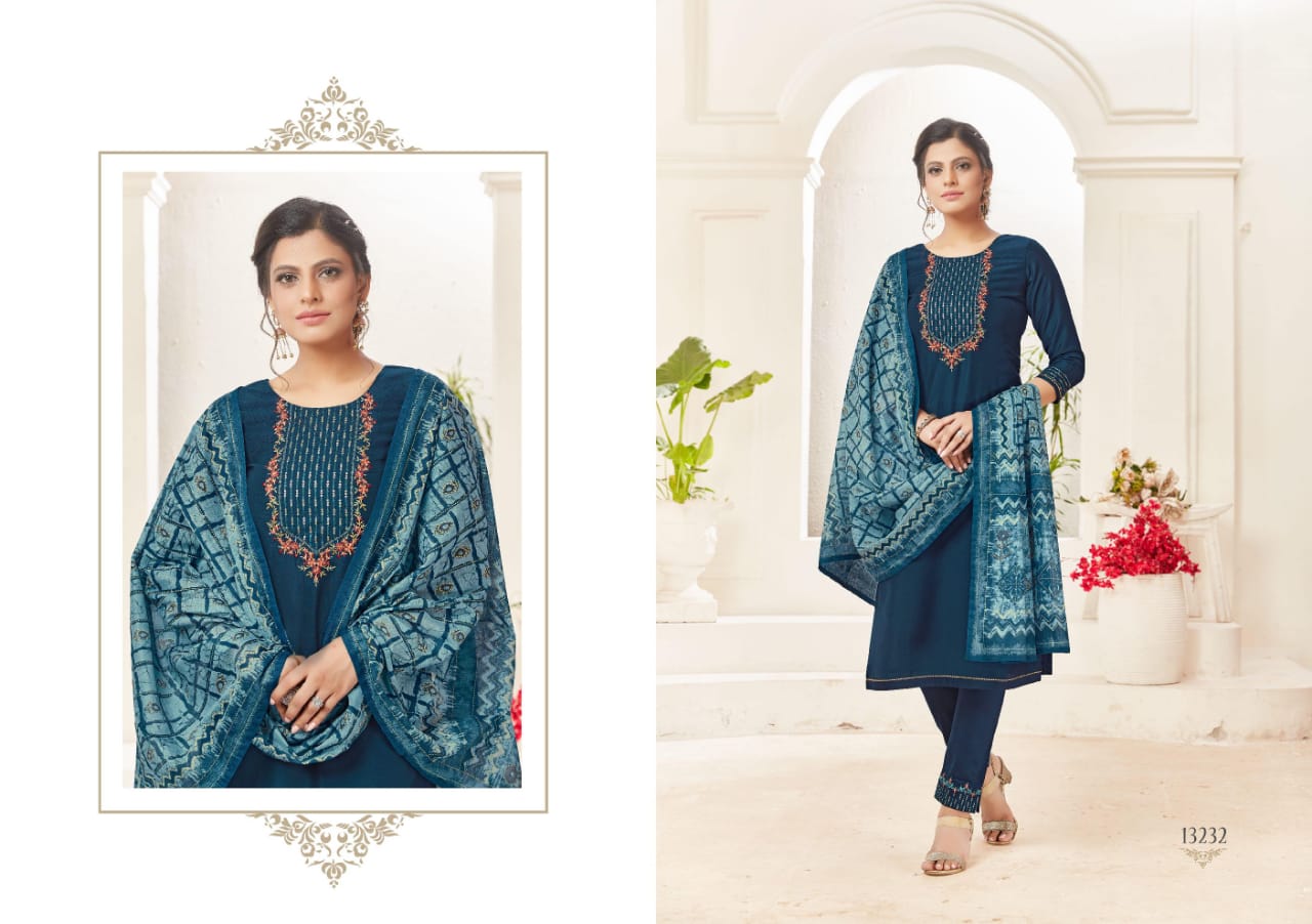 Kivi Purika 5 Heavy Fancy Wear Embroidery Designer Ready Made Suit Collection